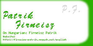 patrik firneisz business card